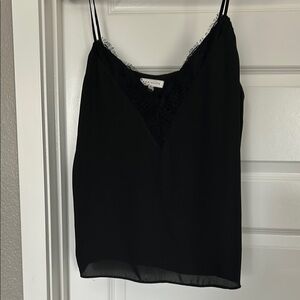 Black Lace Trim Cami Top